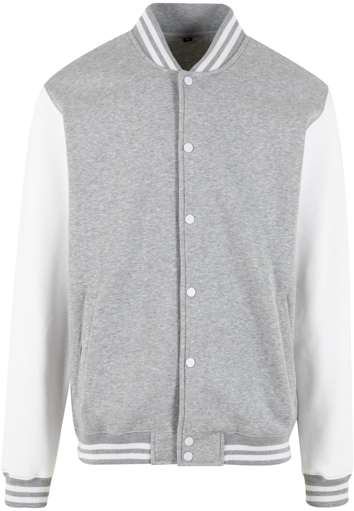 Sweat College Jacket Heather Grey / White – Produktansicht