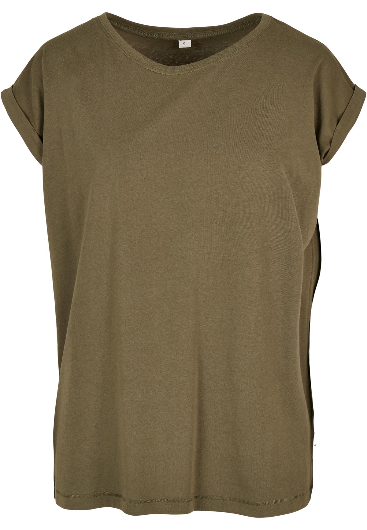 Ladies Organic Extended Shoulder Tee Olive – Produktansicht