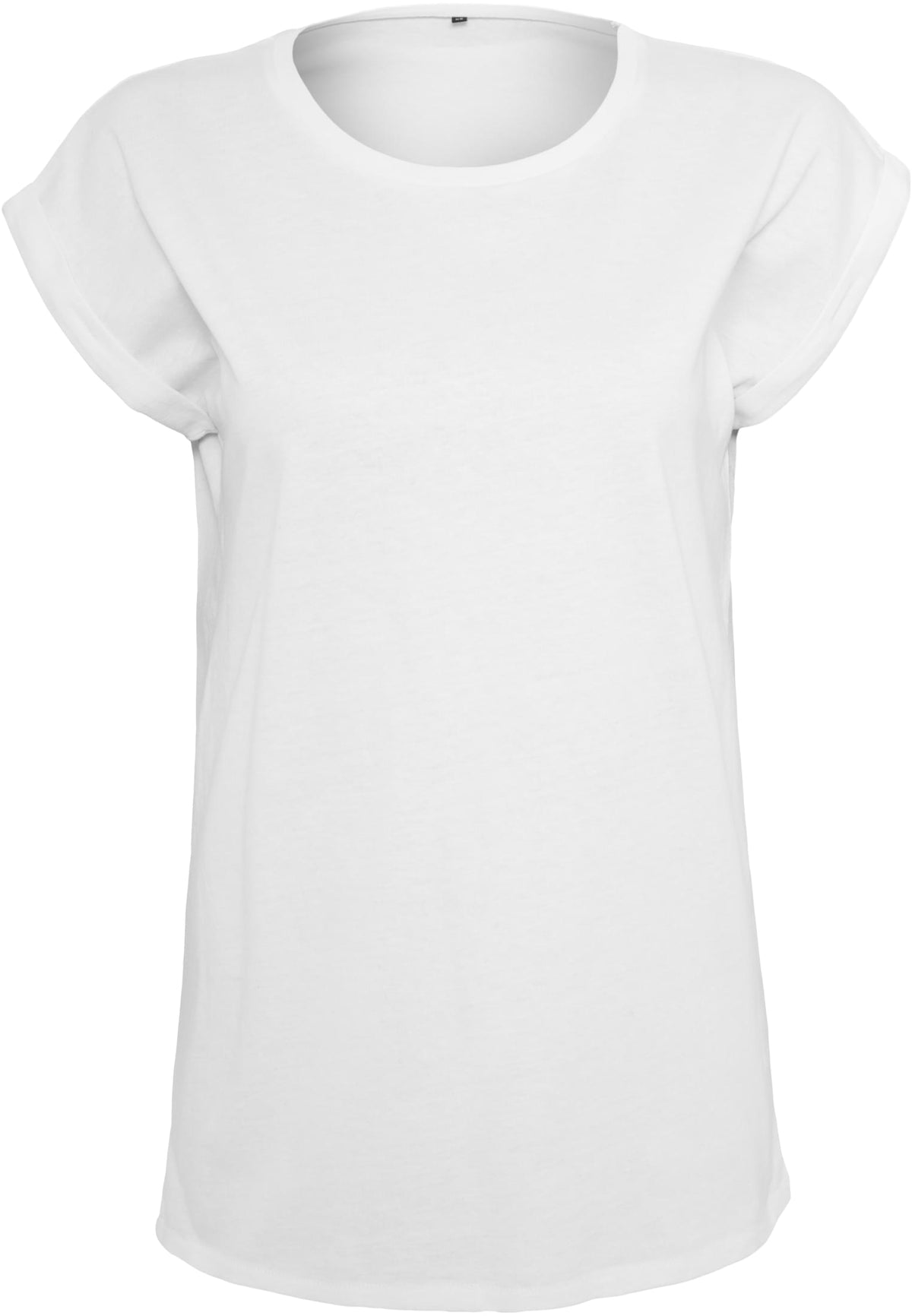 Ladies Organic Extended Shoulder Tee White – Produktansicht
