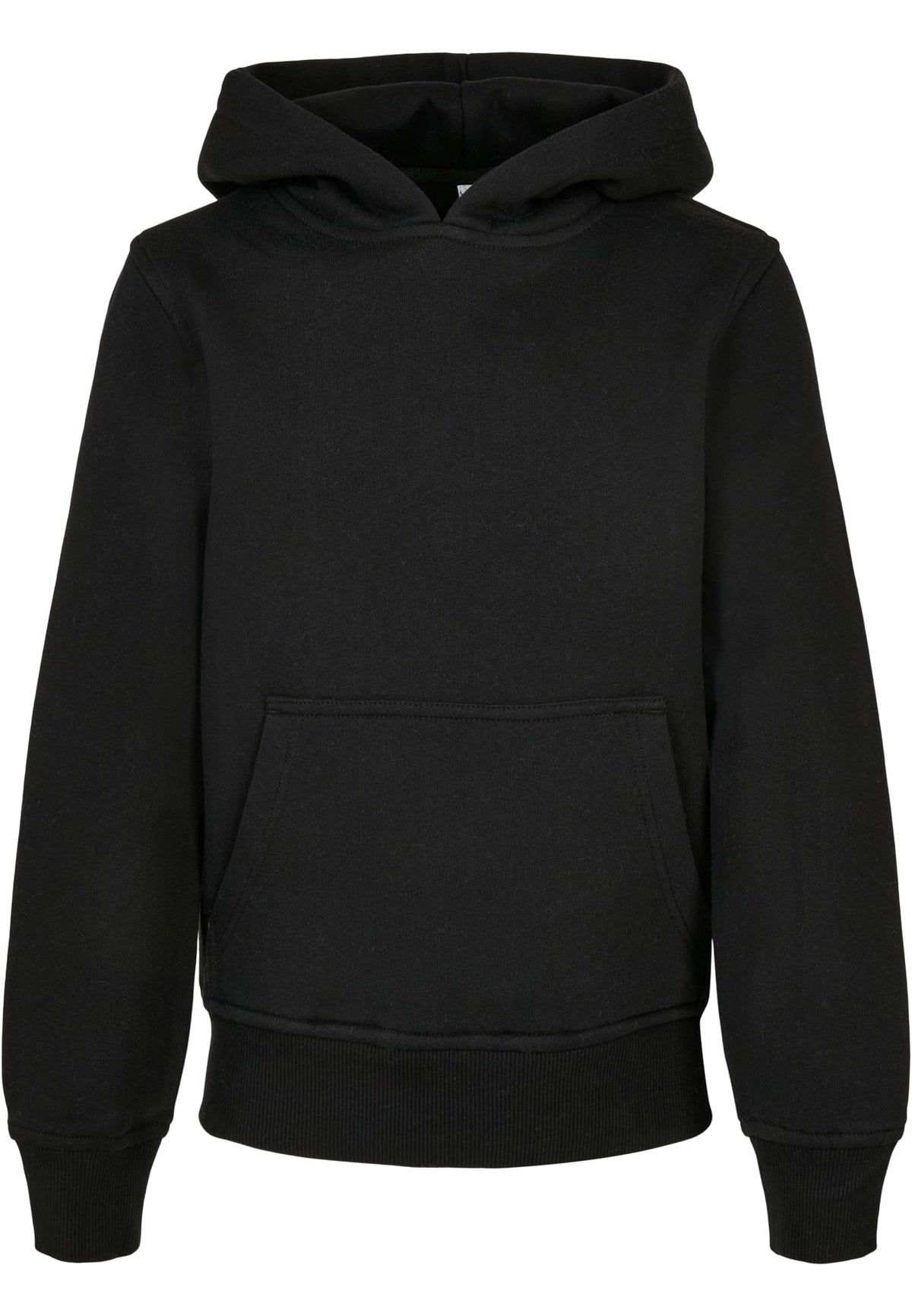 Kids´ Organic Basic Hoody Black – Produktansicht