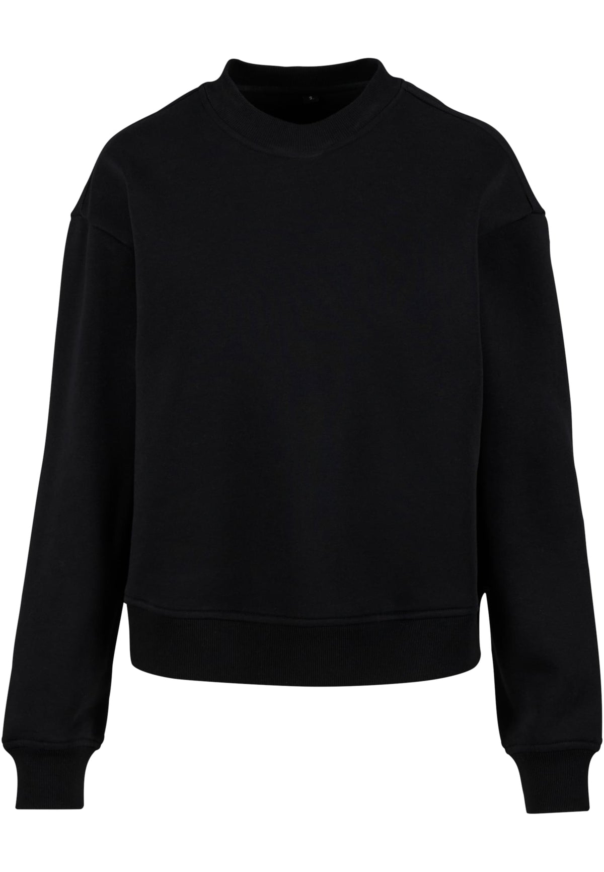 Ladies Oversized Crewneck Sweatshirt Black – Produktansicht