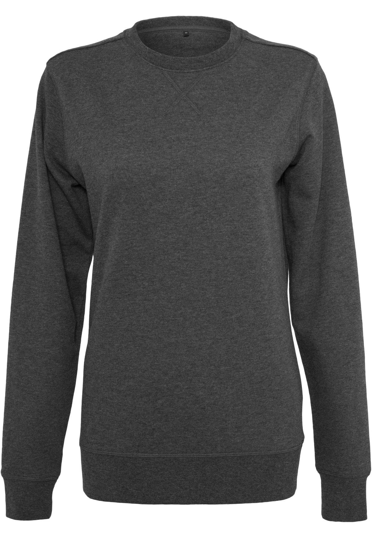Ladies` Light Crewneck Charcoal (Heather) – Produktansicht