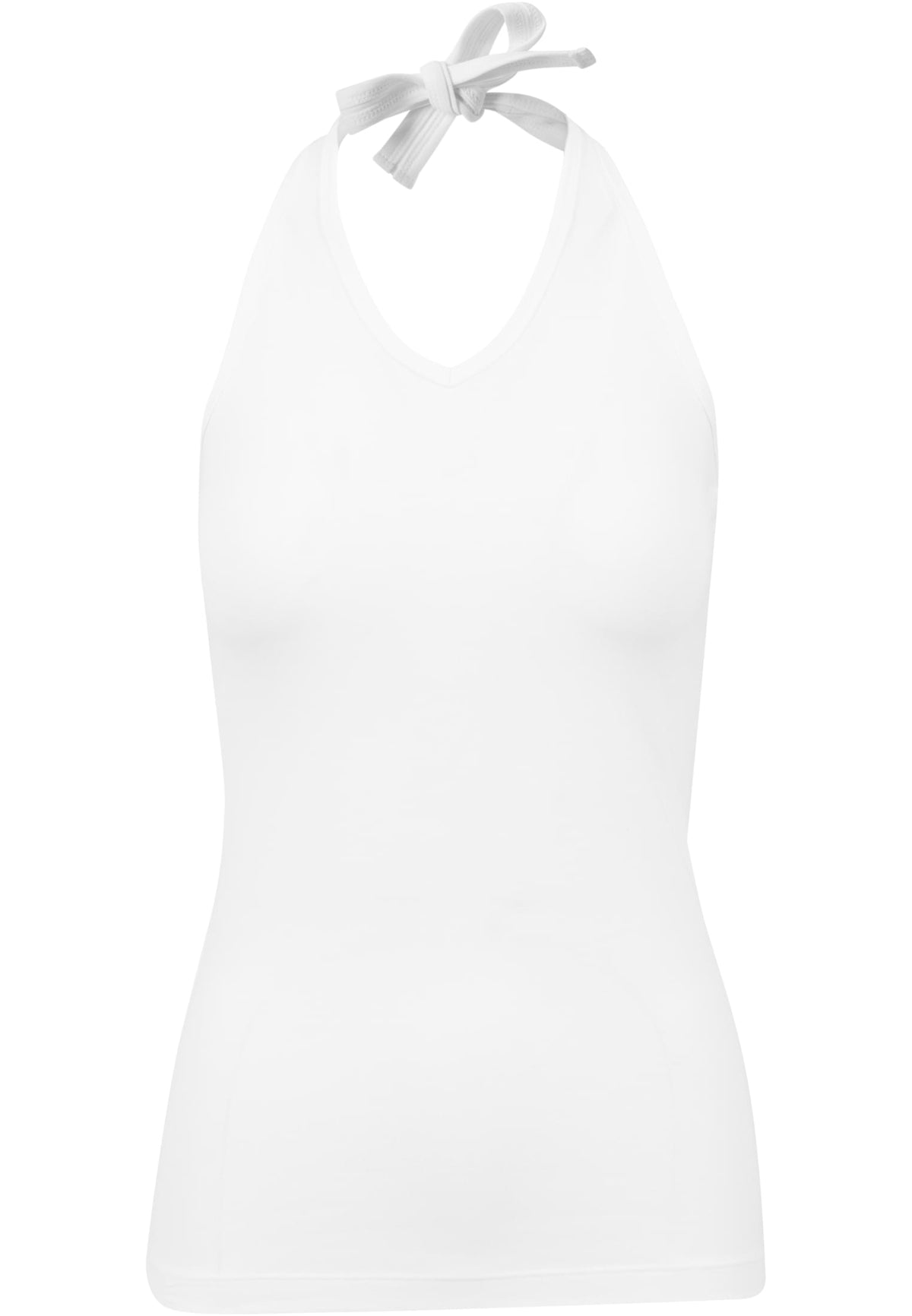 Ladies` Neckholder Shirt White – Produktansicht