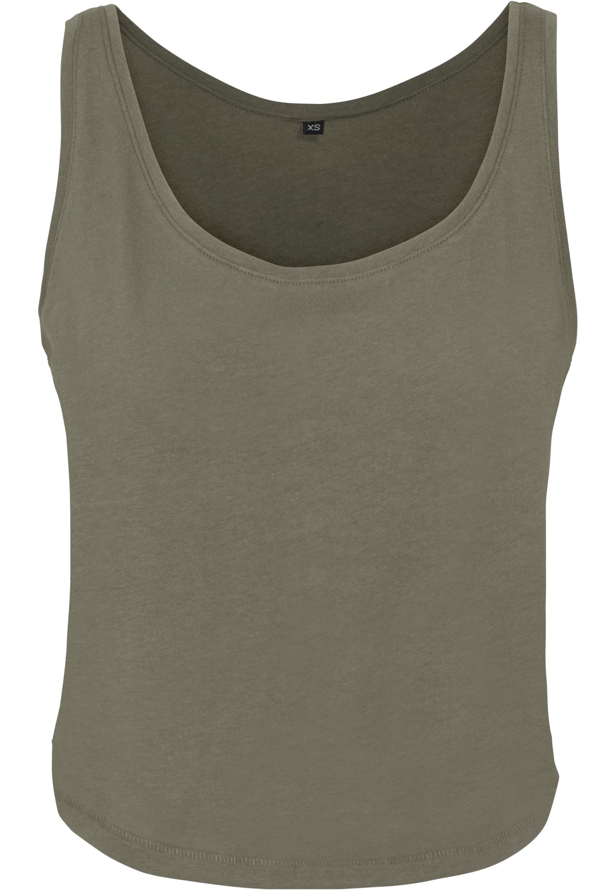 Ladies` oversized Tanktop Olive – Produktansicht