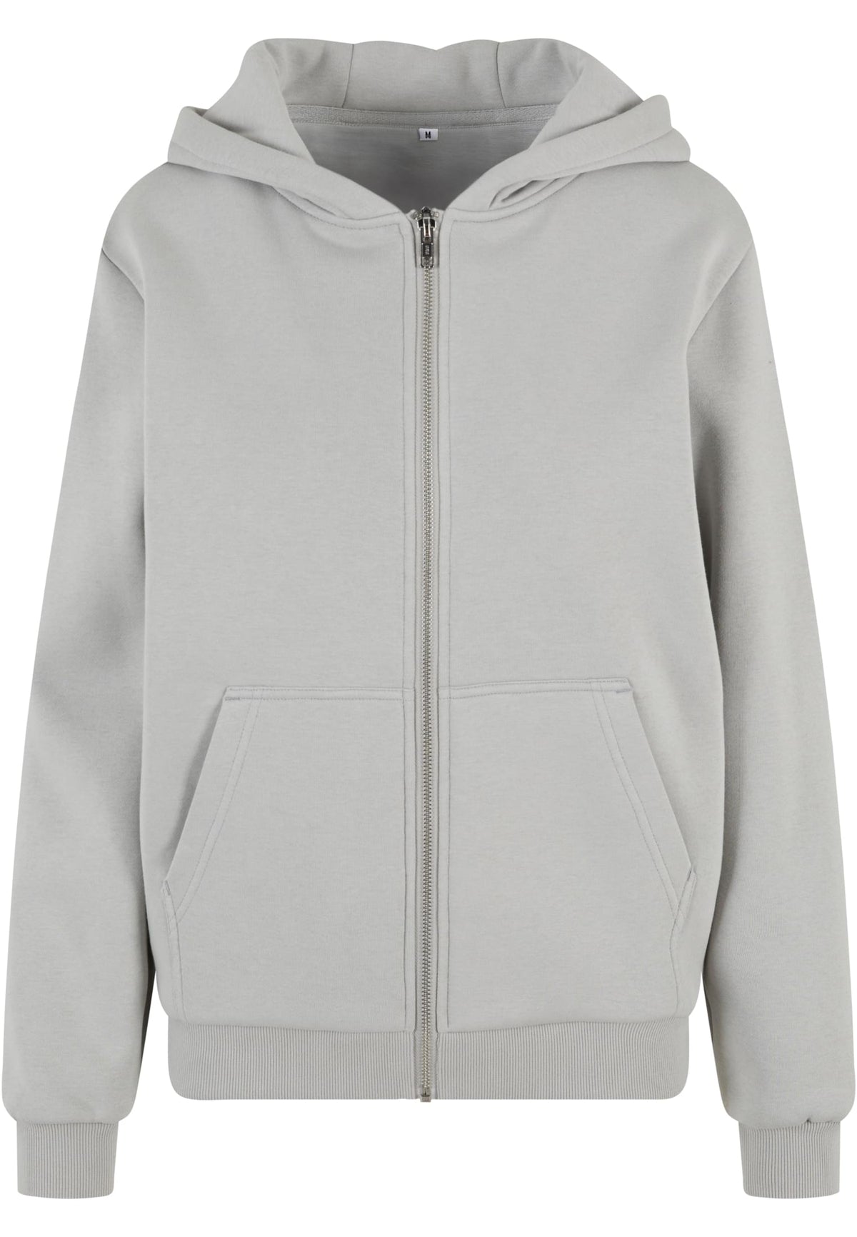 Ladies Fluffy Zip Hoody Light Asphalt – Produktansicht
