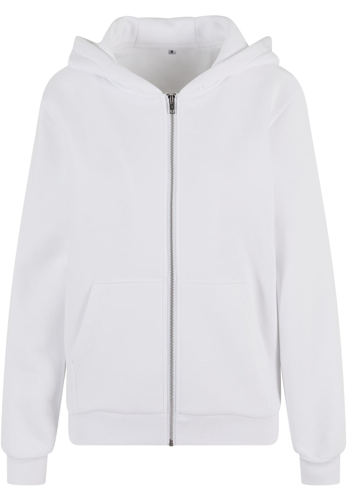 Ladies Fluffy Zip Hoody White – Produktansicht