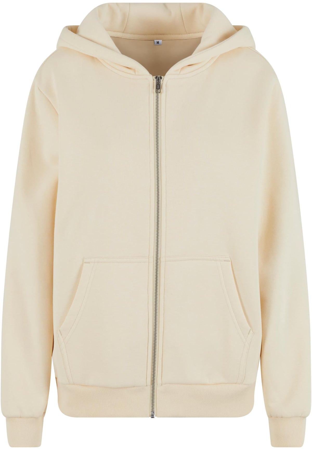 Ladies Fluffy Zip Hoody White Sand – Produktansicht