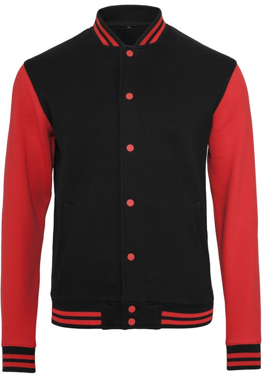 Sweat College Jacket Black / Red – Produktansicht