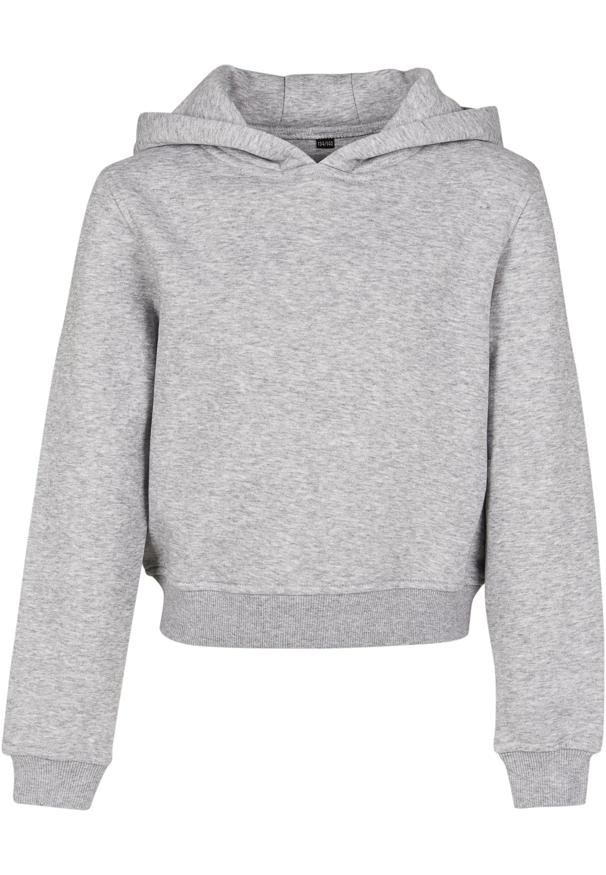 Girls Cropped Sweat Hoody Heather Grey – Produktansicht