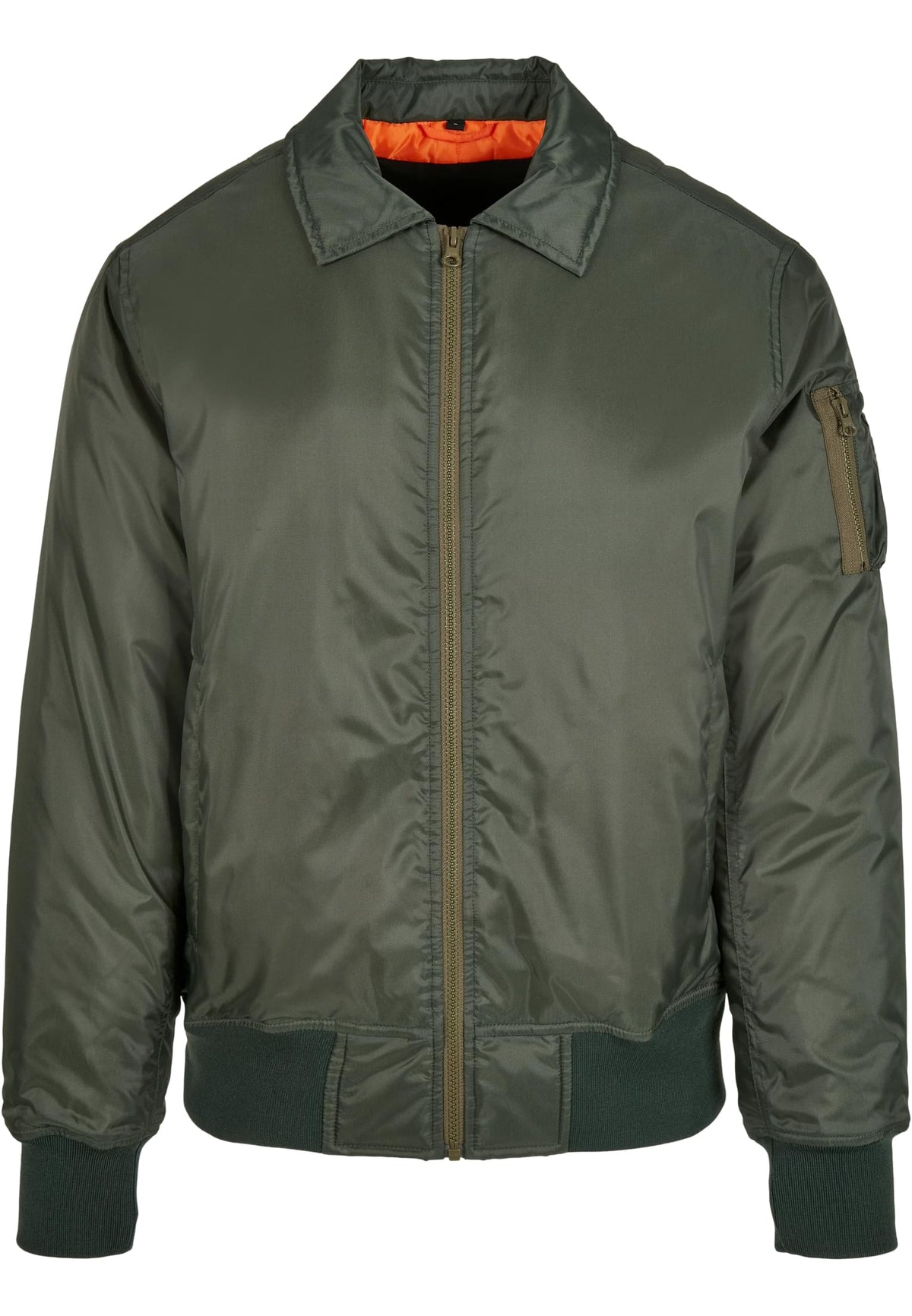 Collar Bomber Jacket Dark Olive – Produktansicht