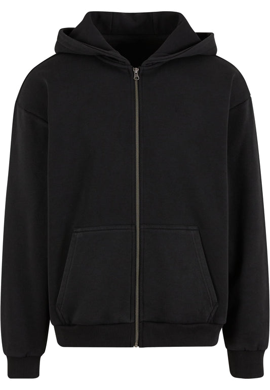 Vintage Heavy Zip Hoodie Black – Produktansicht