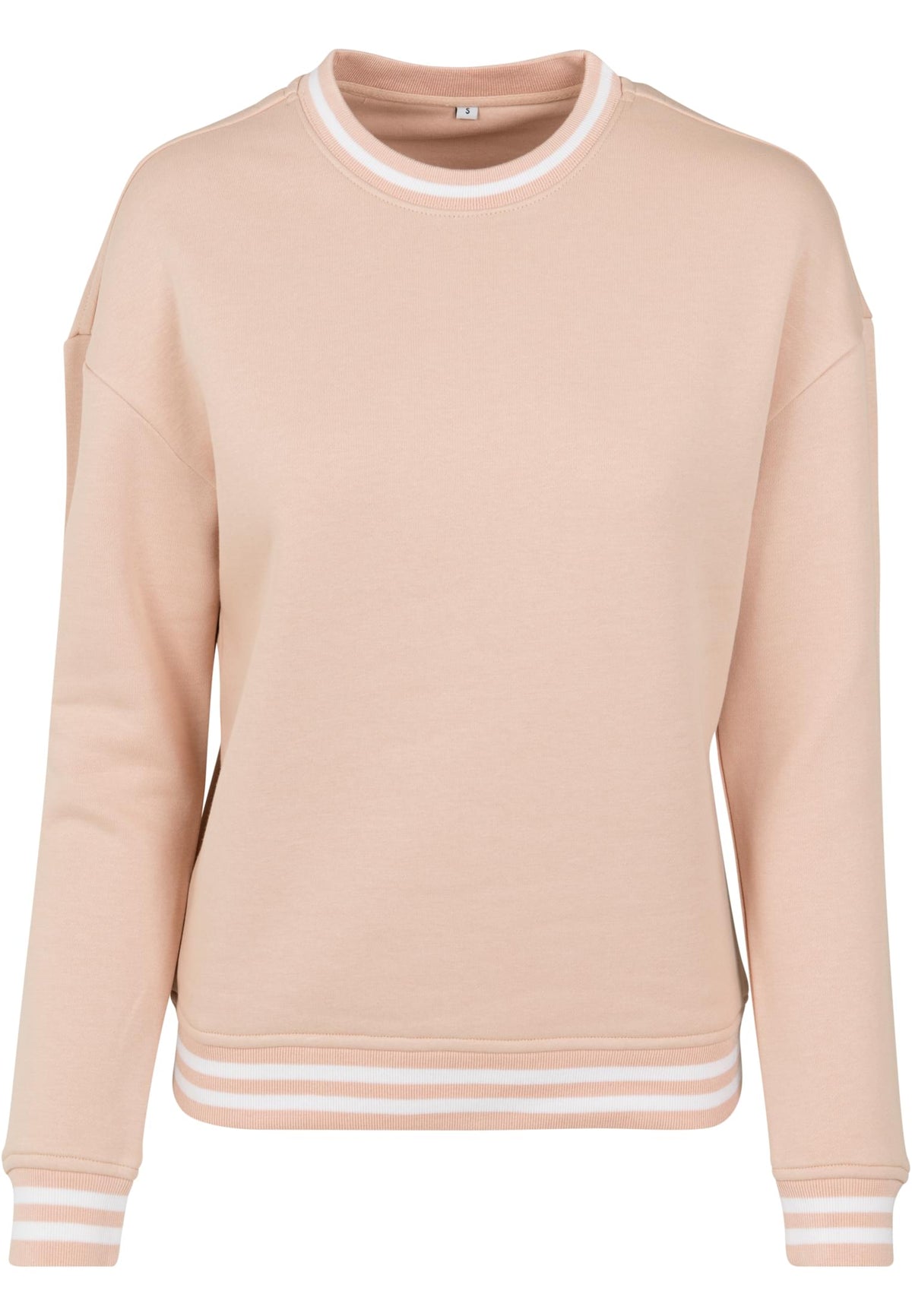 Ladies College Sweat Crew Lightrose / White – Produktansicht
