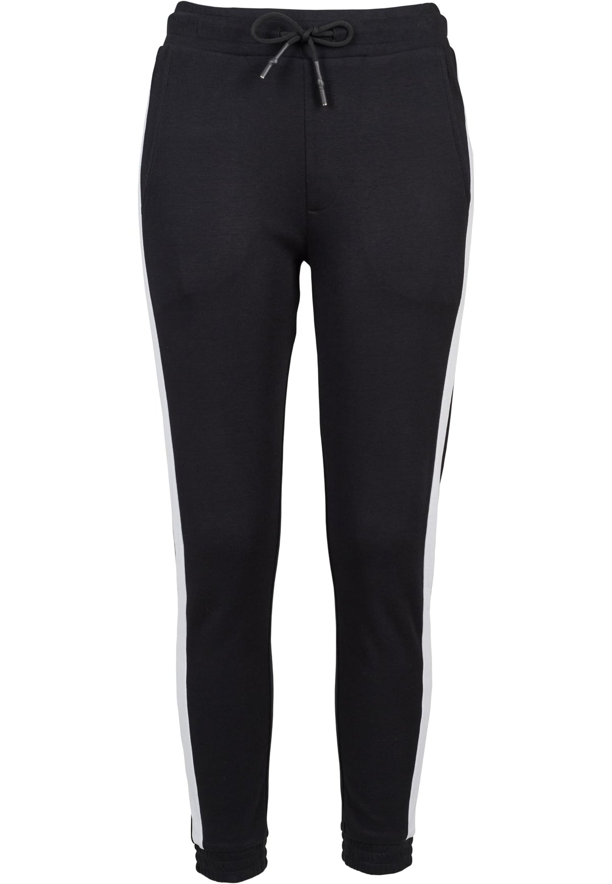 Ladies Interlock Jogpants Black / White – Produktansicht