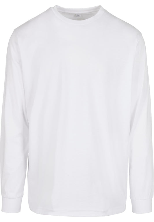 Organic Longsleeve with Cuffrib White – Produktansicht