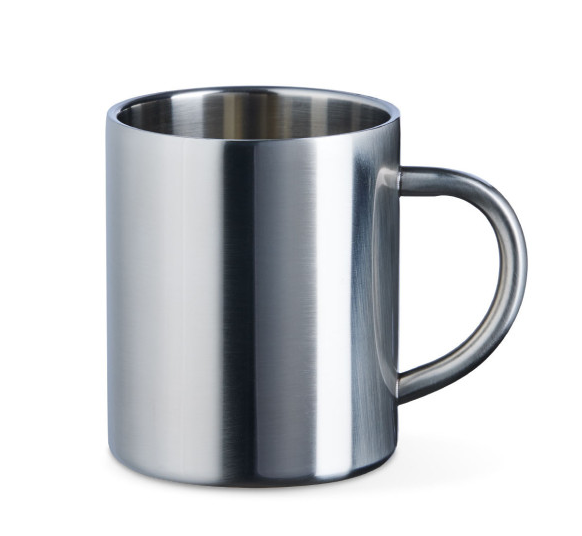 Edelstahl Tasse – Vorderseite