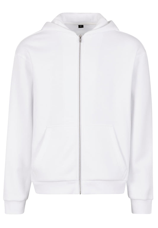 Fluffy Zip Hoody White – Produktansicht