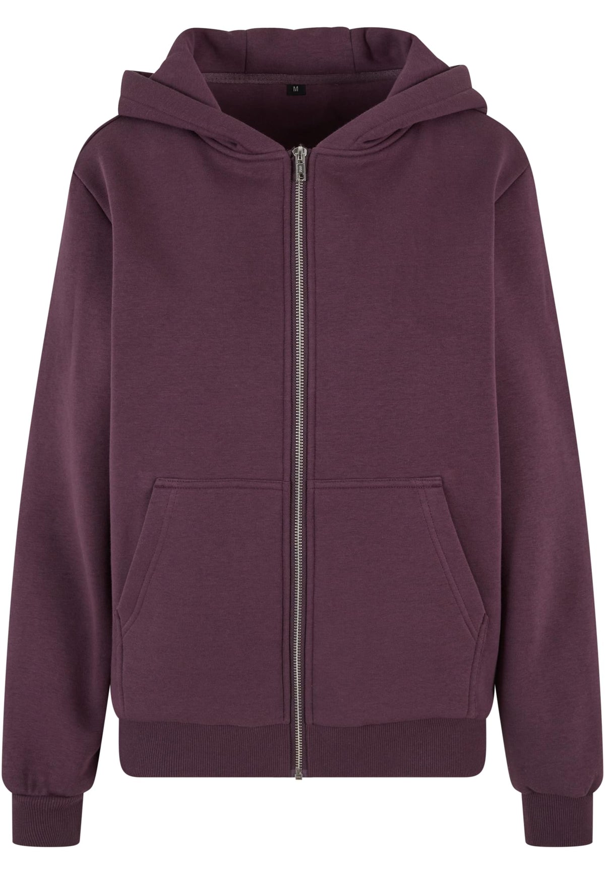 Ladies Fluffy Zip Hoody Plum Purple – Produktansicht