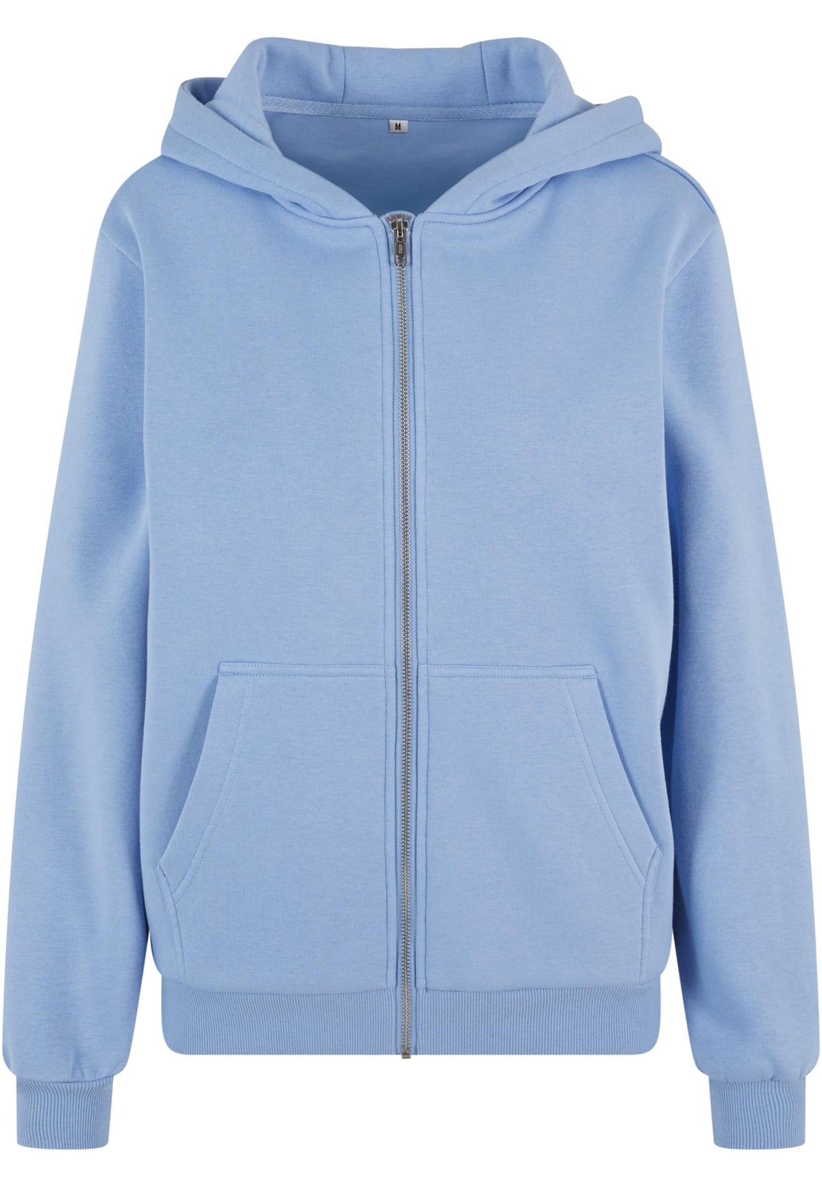 Ladies Fluffy Zip Hoody Powder Blue – Produktansicht