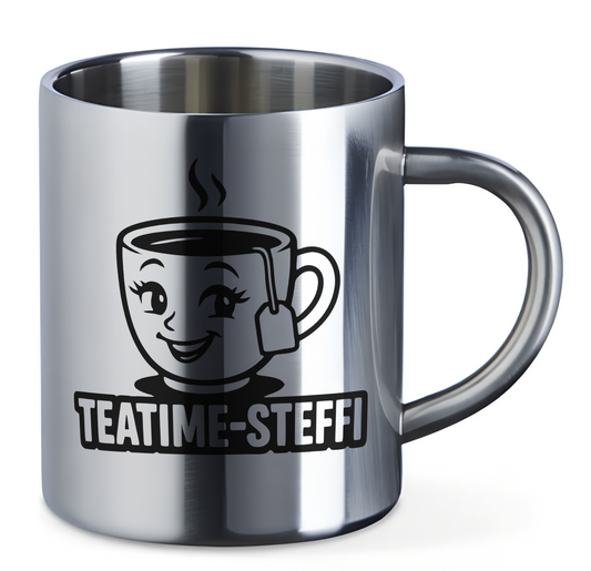 Teatime Edelstahl Tasse