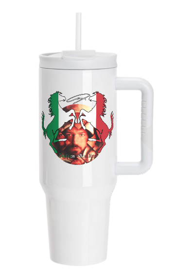 Italian_Stallion Edelstahl-Thermobecher mit Deckel und Trinkhalm